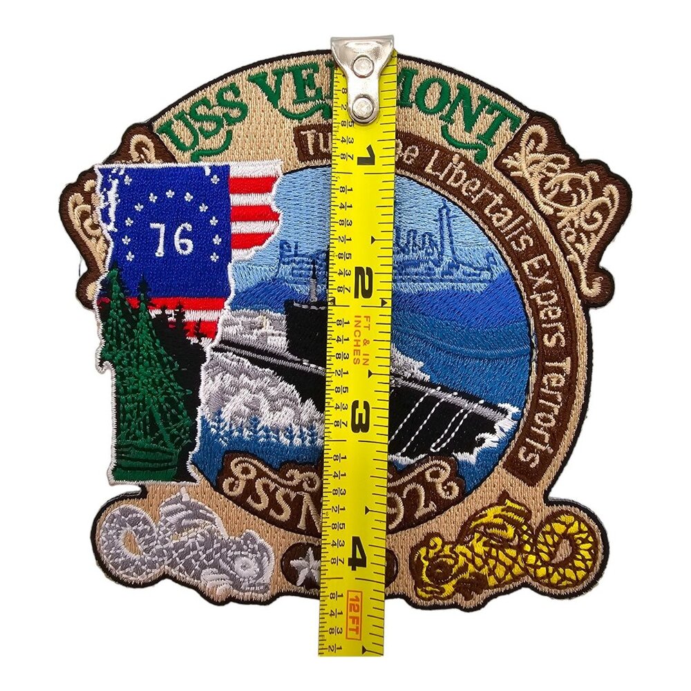 USS Vermont SSN-792B Embroidered Patch 4"x4.5" Iron-On Navy Submarine Military B - Picture 4 of 5